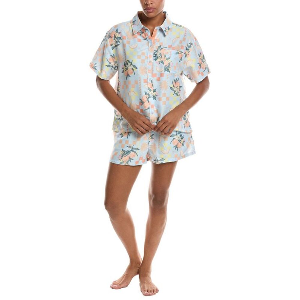 Honeydew Womens 2Pc Brunch Date Shortie Pajama Set, Blue